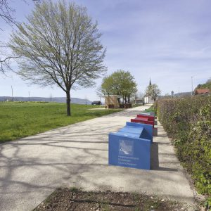 Bänke-Installation auf der Landesgartenschau Überlingen 2020