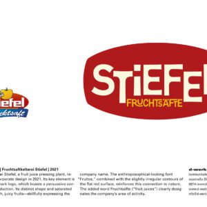 Das Logo der Fruchtsaftkelterei Stiefel im Vorher/Nachher-Vergleich