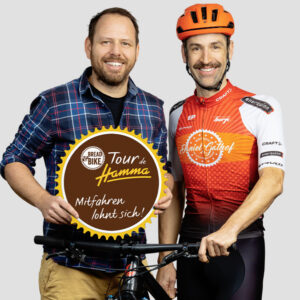 Die Initiatoren von Bread & Bike: Marc Hamma und Radprofi Daniel Gathof